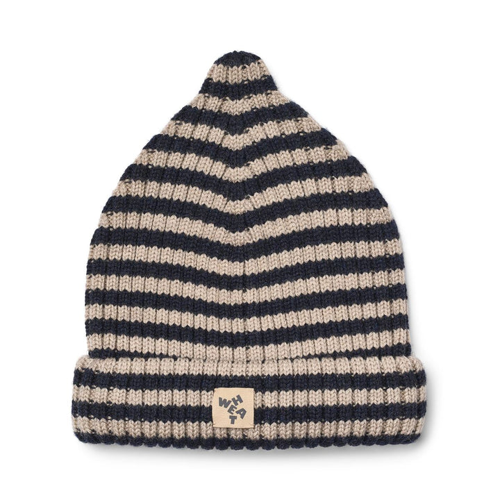WHEAT – Topper Beanie in Navy Stripe