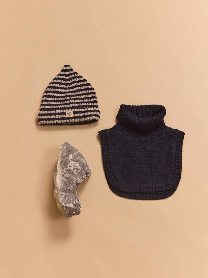 WHEAT – Topper Beanie in Navy Stripe