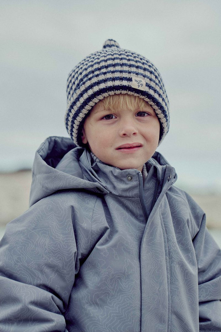 WHEAT – Topper Beanie in Navy Stripe