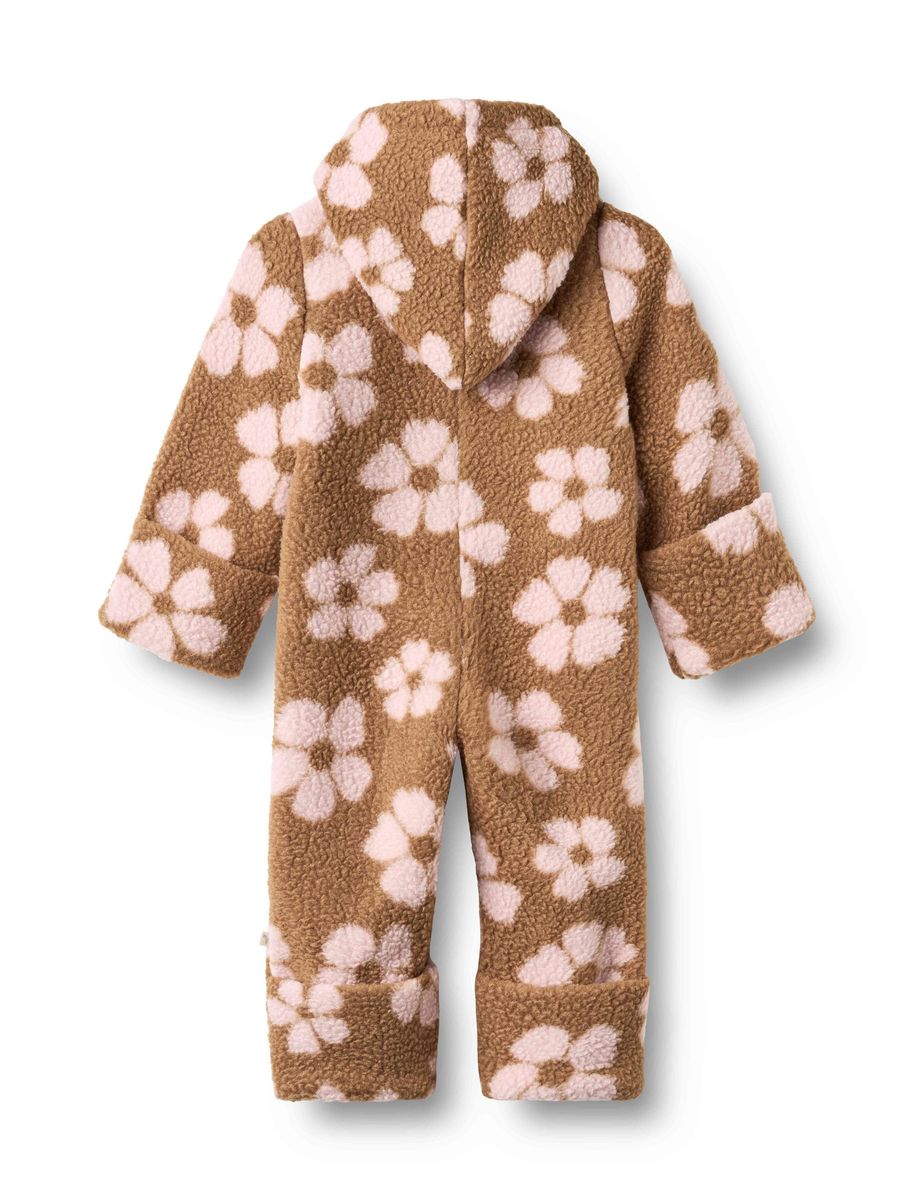 WHEAT – Allo Fleece Suit in Warm Hazel Flowers