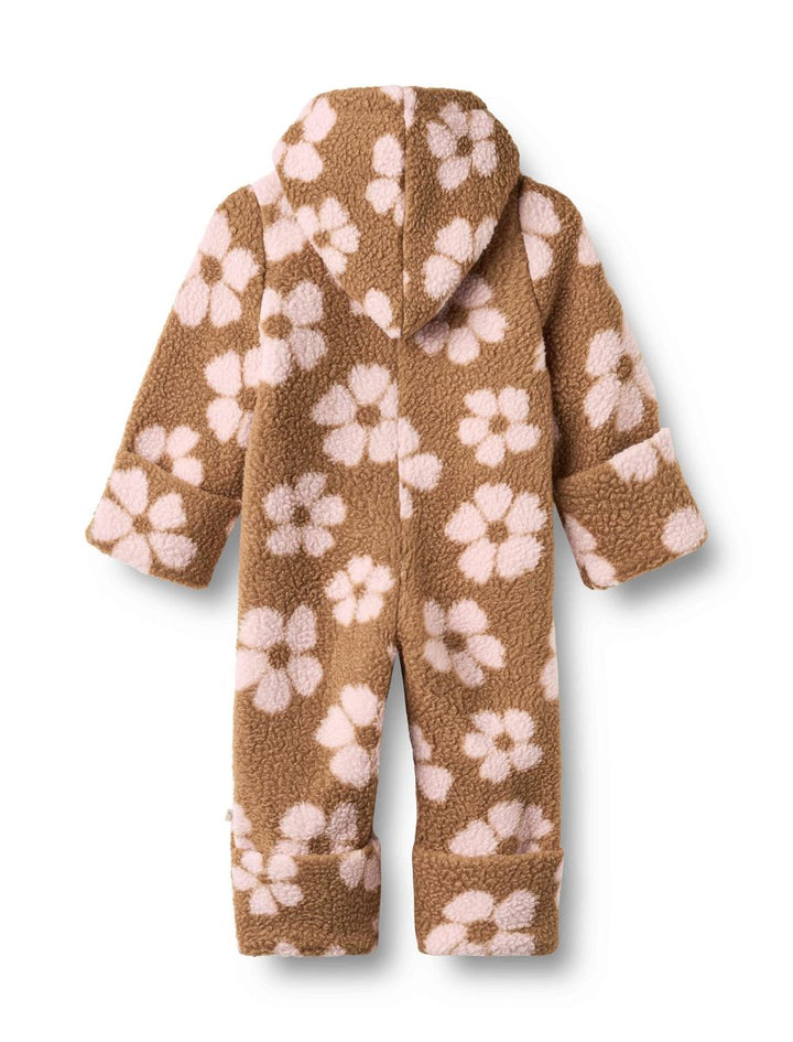 WHEAT – Allo Fleece Suit in Warm Hazel Flowers