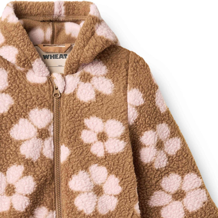 WHEAT – Allo Fleece Suit in Warm Hazel Flowers