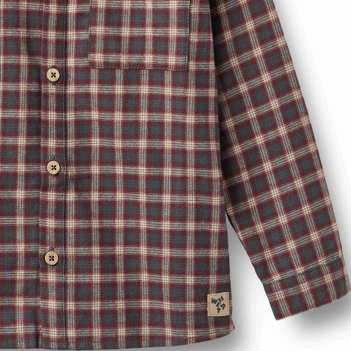 WHEAT – Willum Longsleeve Shirt in Holiday Check