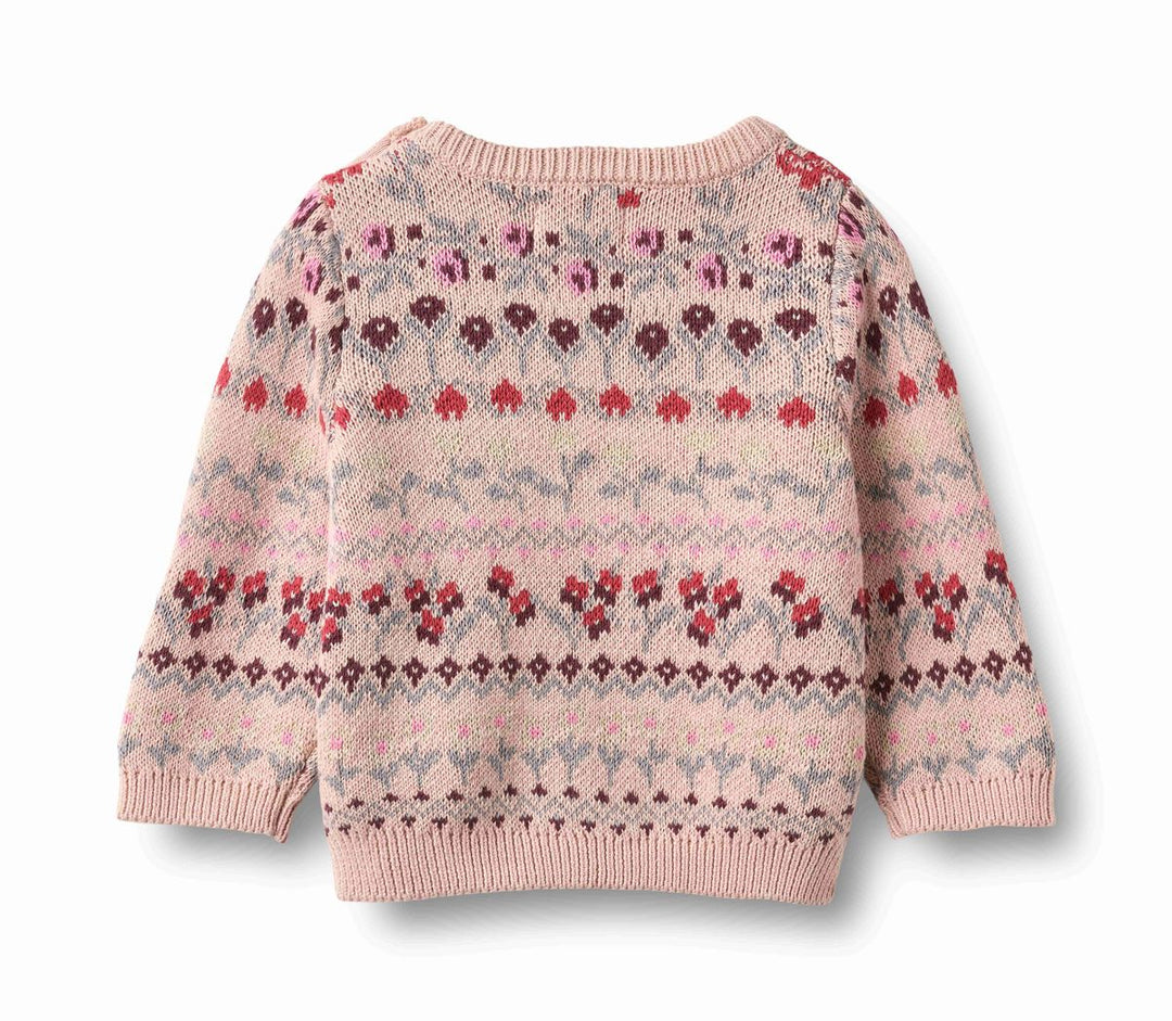Wheat – Mikmak Jacquard Pullover in Dim Rose