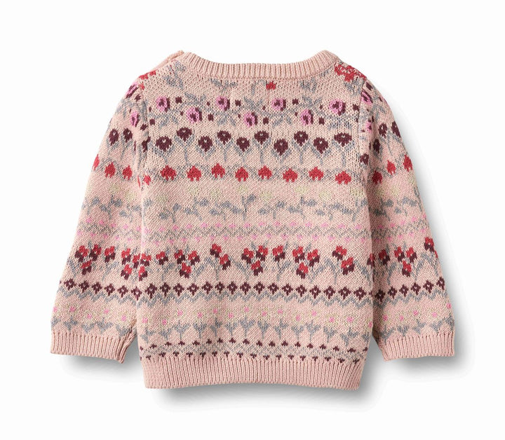 Wheat – Mikmak Jacquard Pullover in Dim Rose