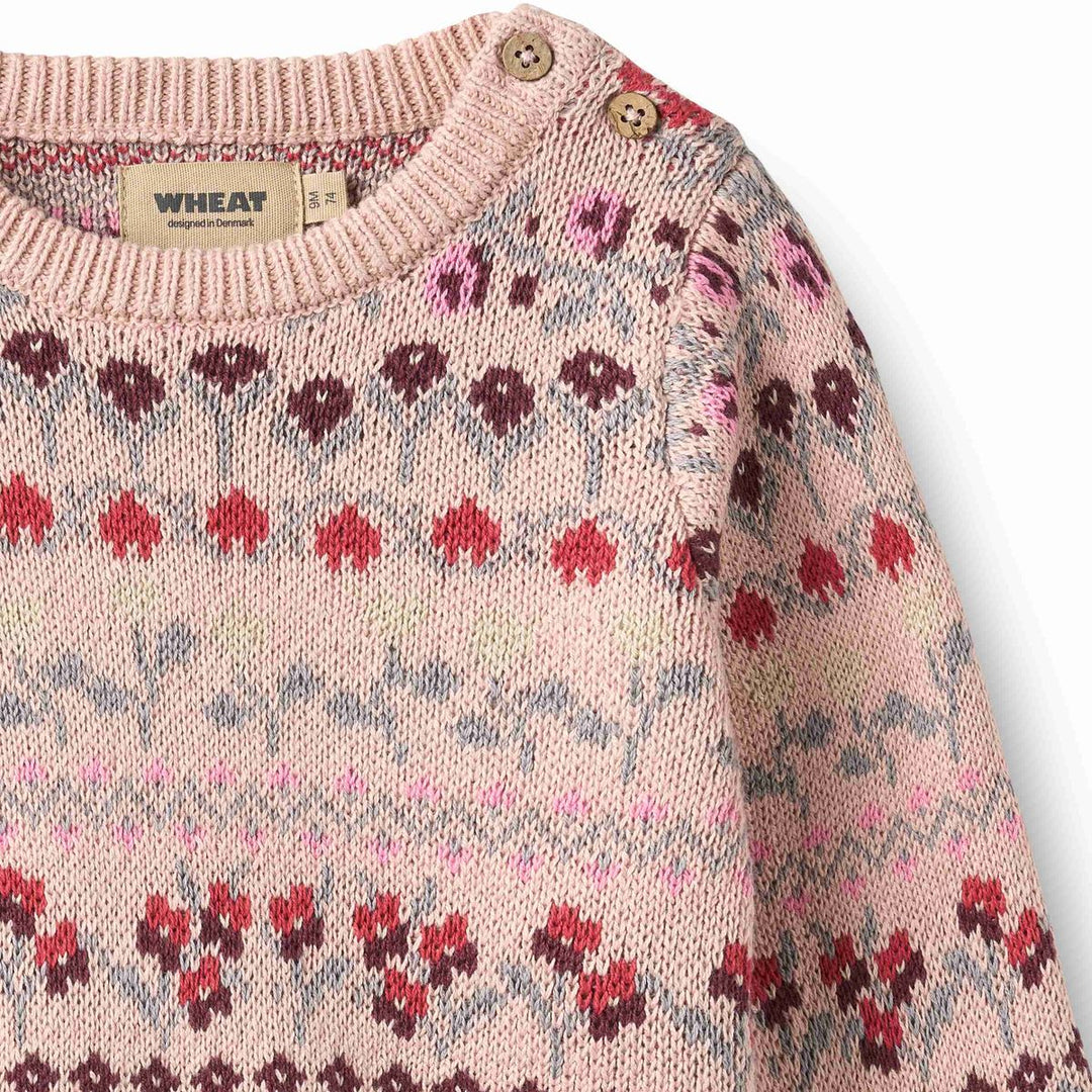 Wheat – Mikmak Jacquard Pullover in Dim Rose