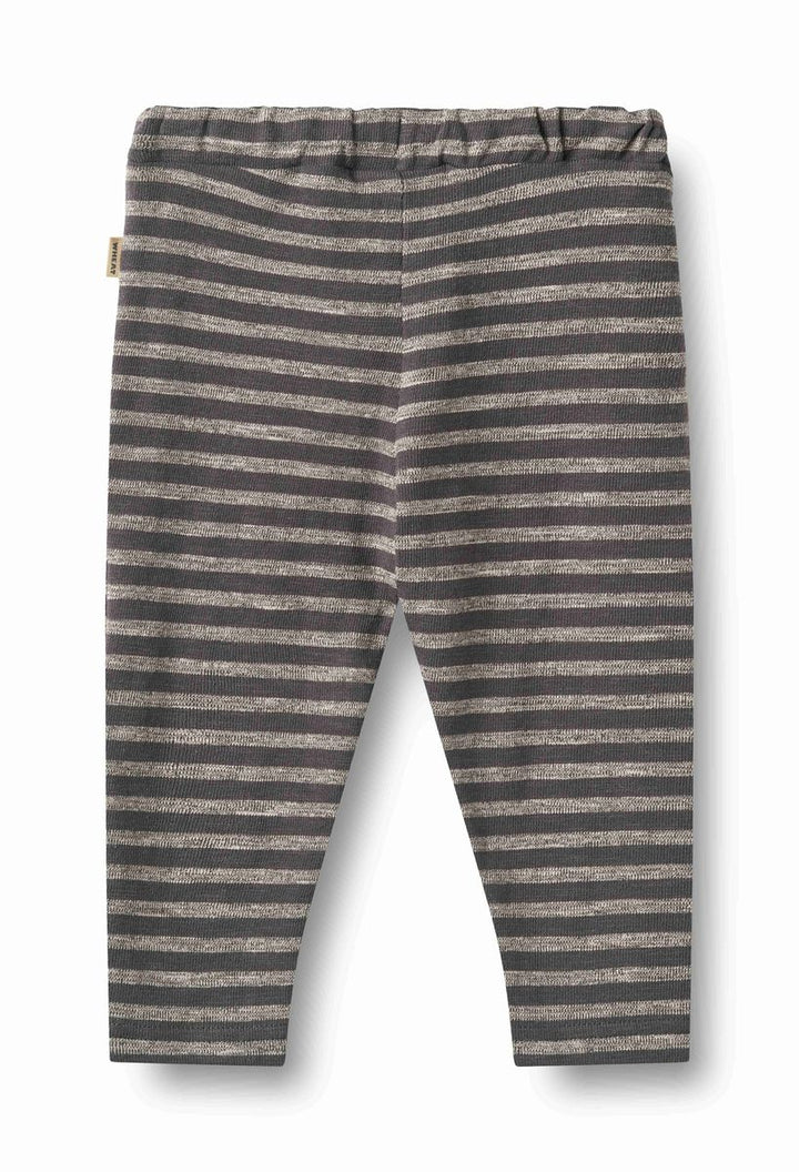WHEAT – Manfred Jersey Pants in Charcoal Stripe
