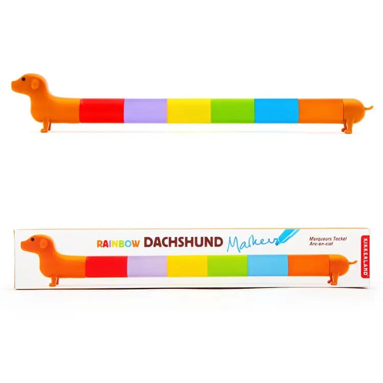Huckleberry by Kikkerland - Rainbow Dachshund Markers