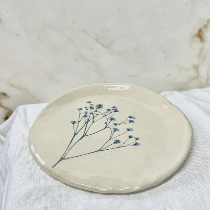 Villa Lua - Hand Painted Floral Spoon Rest in Blue
