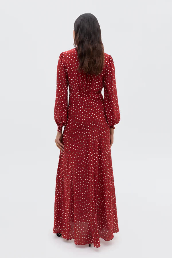 RIXO - Emory Dress in Layla Red Dot