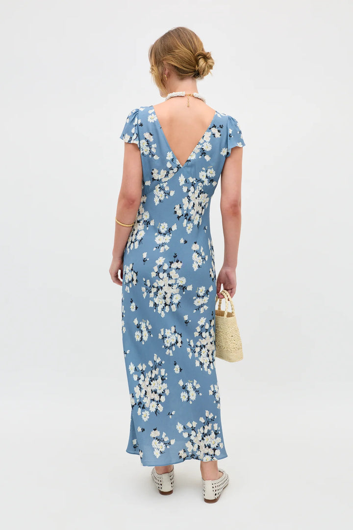 RIXO - Cathy Dress in Amelia Bouquet Blue