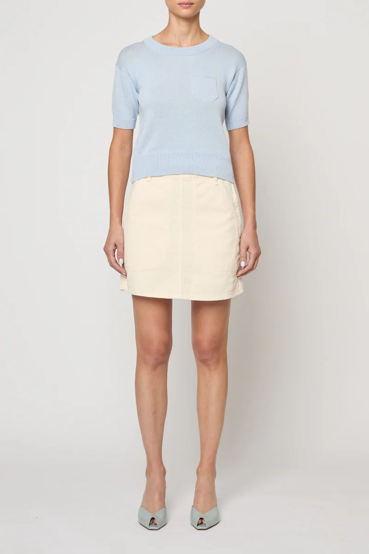 Atelier Delphine – Mari Cotton Viscose Top in Pastel Blue