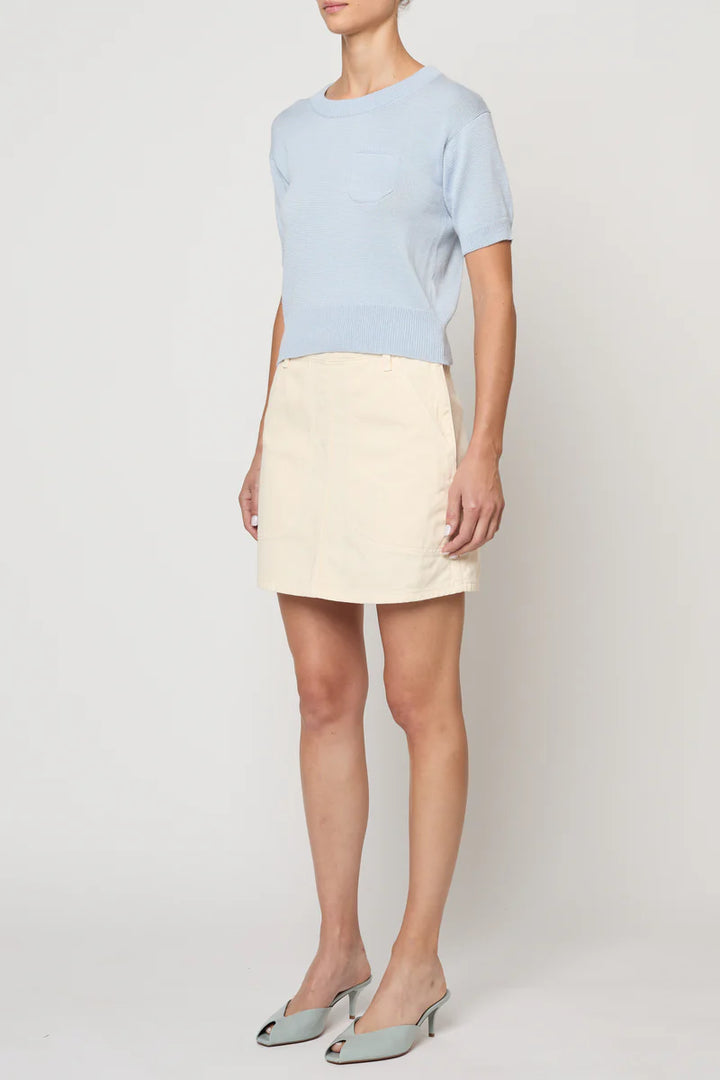 Atelier Delphine – Mari Cotton Viscose Top in Pastel Blue