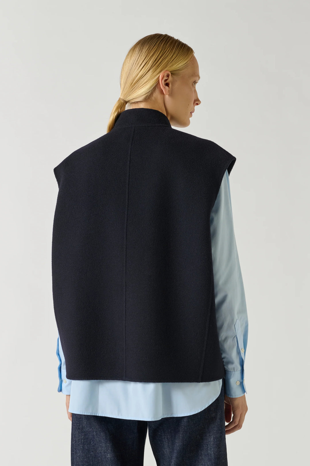 Soeur – Adeline Vest Jacket in Deep Navy