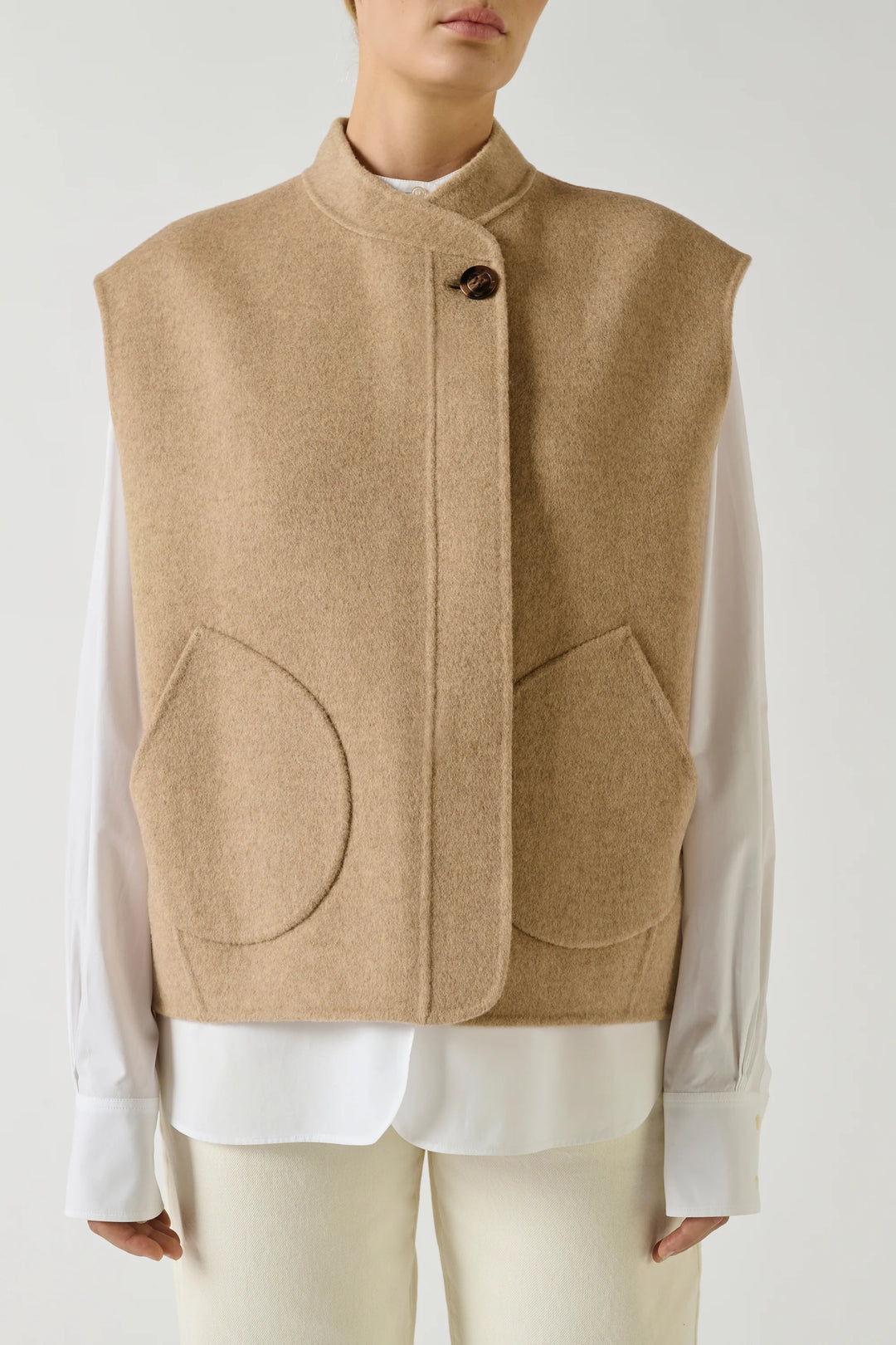 Soeur – Adeline Vest Jacket in Beige