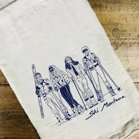 Intrigue Ink - Ski Lady Gang Dish Towel