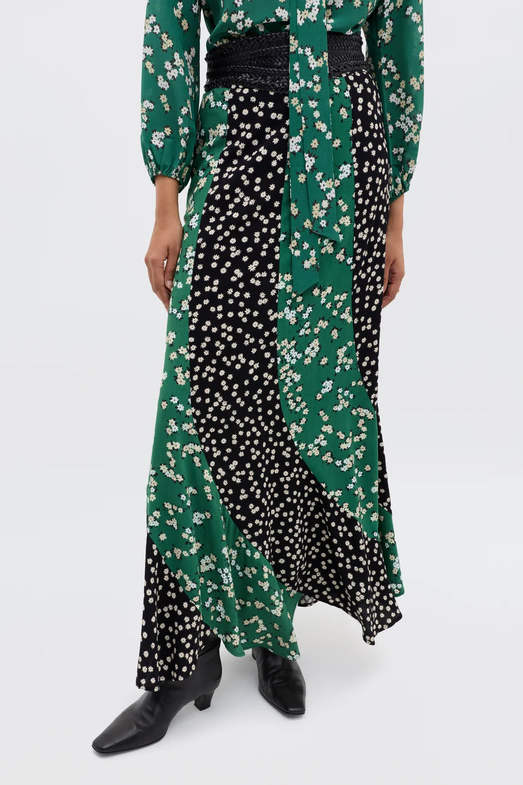 RIXO - Gracella Skirt in City Floral Mix
