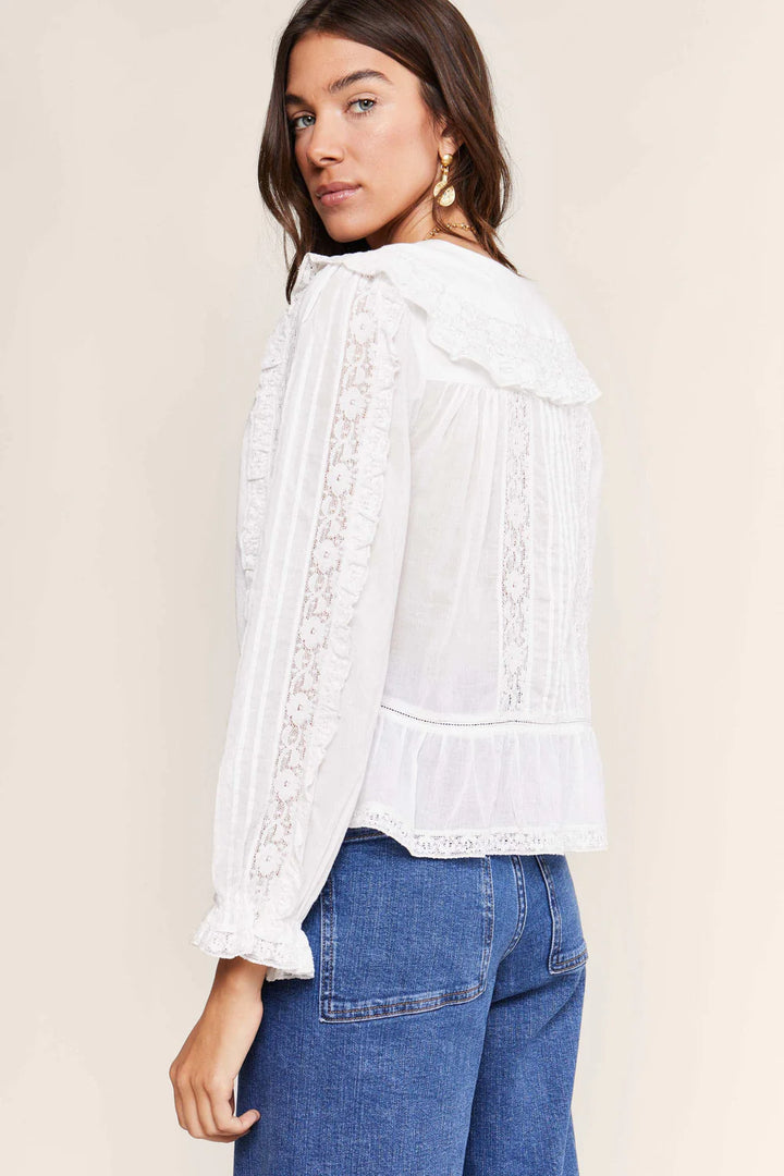 RIXO - Maribelle Blouse in Ivory