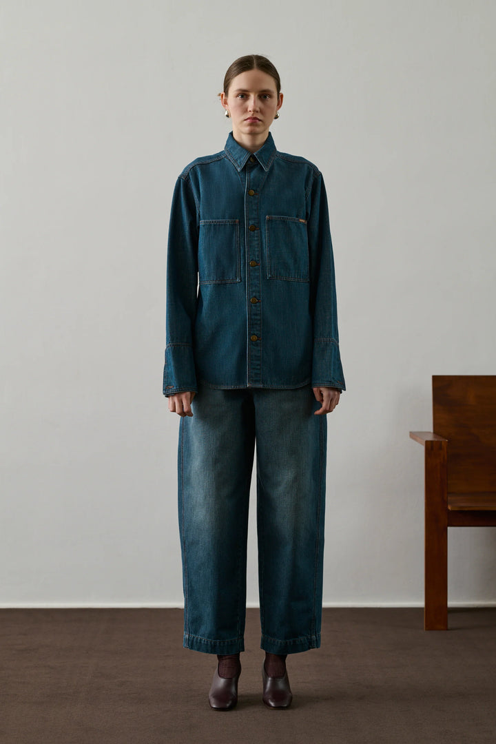 Soeur – Garance Shirt Jacket in Bleu Denim