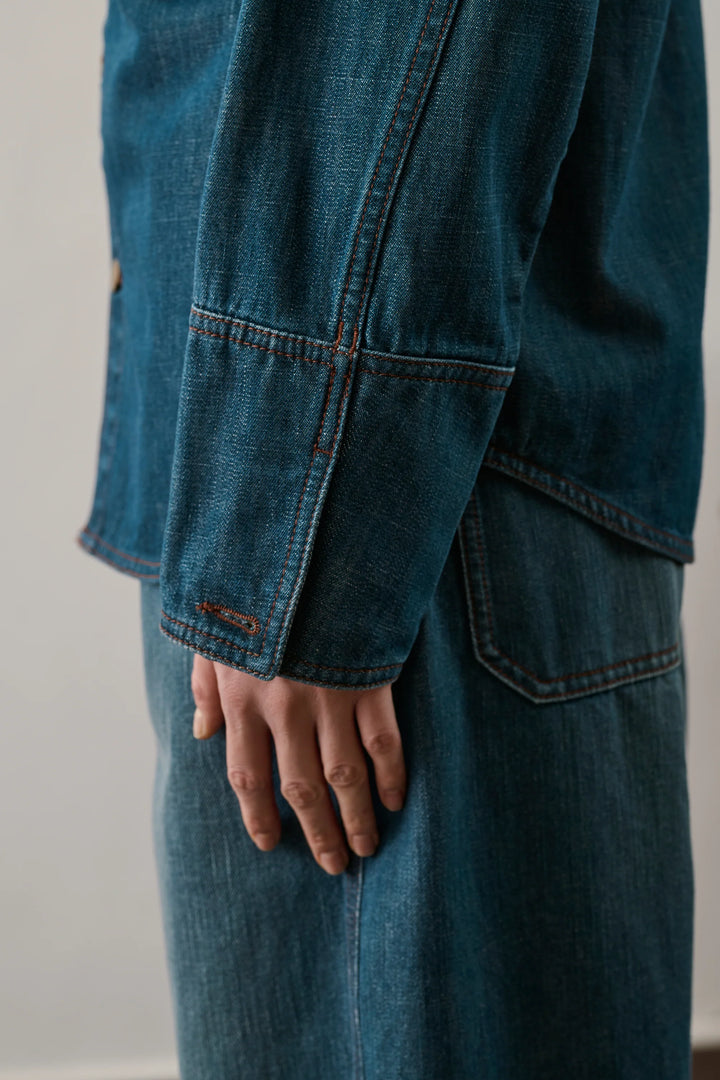 Soeur – Garance Shirt Jacket in Bleu Denim
