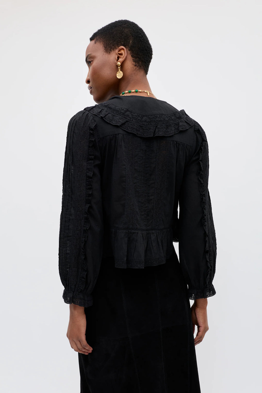 RIXO - Maribelle Blouse in Black