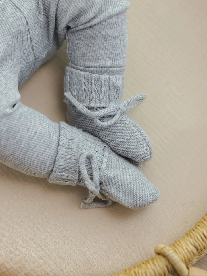 Quincy Mae - Ribbed Leggings in Dusty Blue
