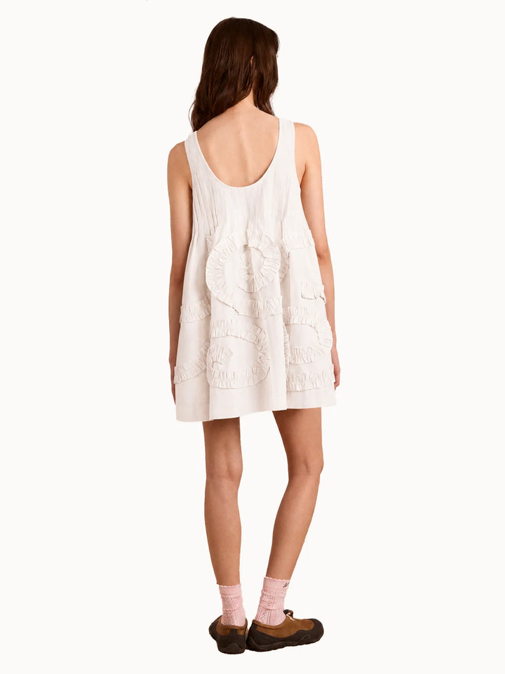 Damson Madder – Stella Mini Dress in White