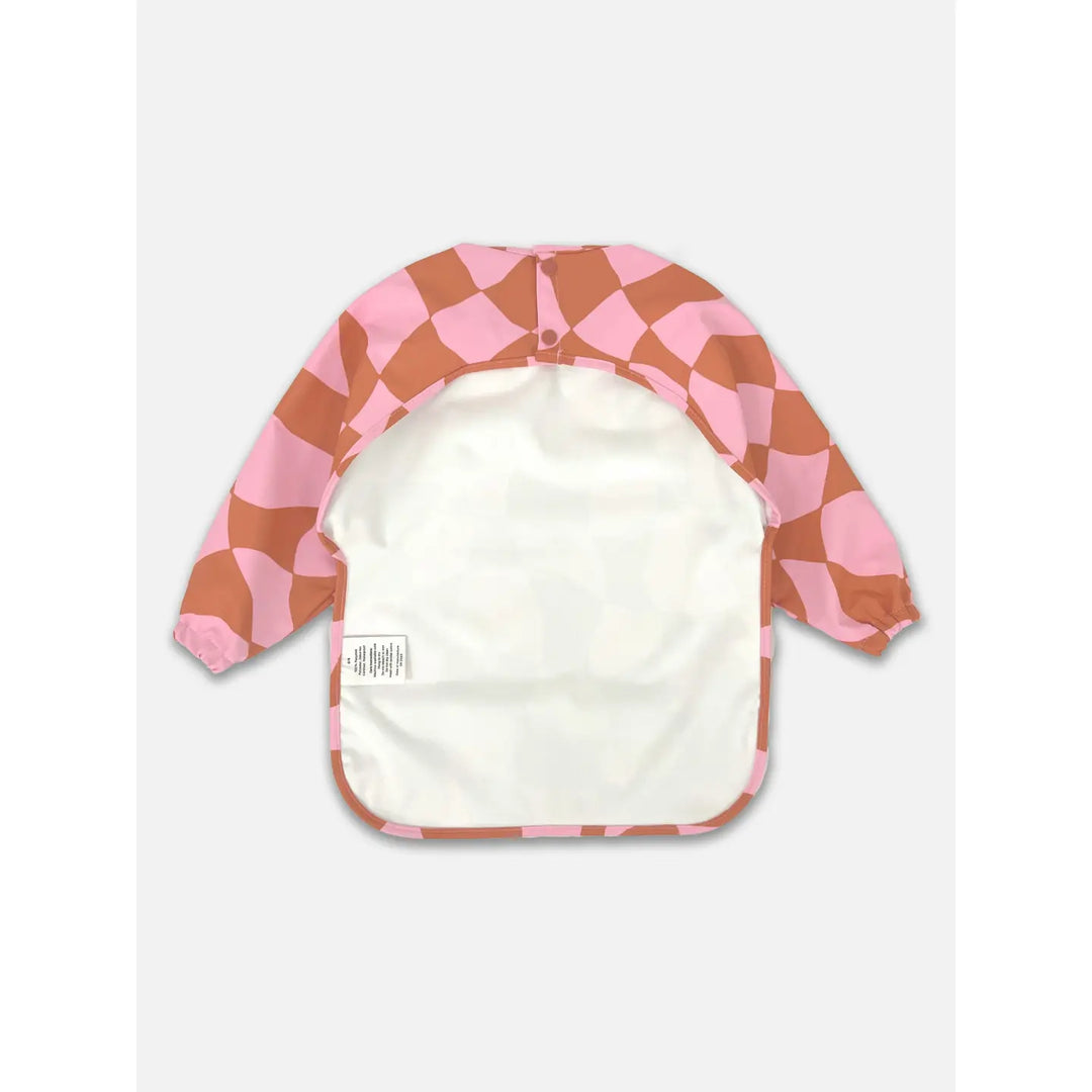 Milk Teeth – Smocked Bib in Pink Checker
