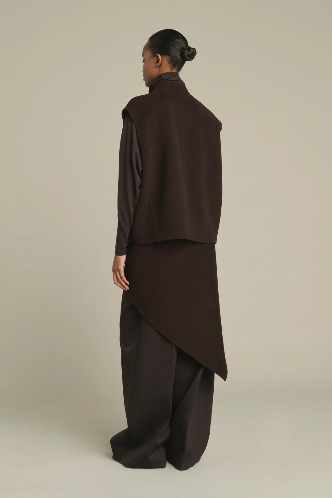 Soeur – Adeline Vest Jacket in Dark Brown