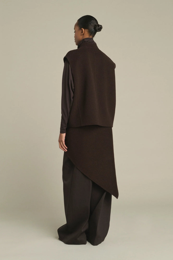 Soeur – Adeline Vest Jacket in Dark Brown