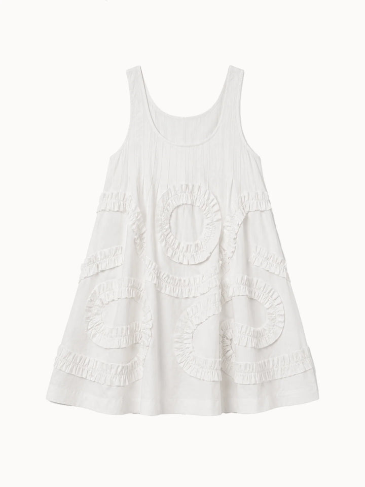 Damson Madder – Stella Mini Dress in White