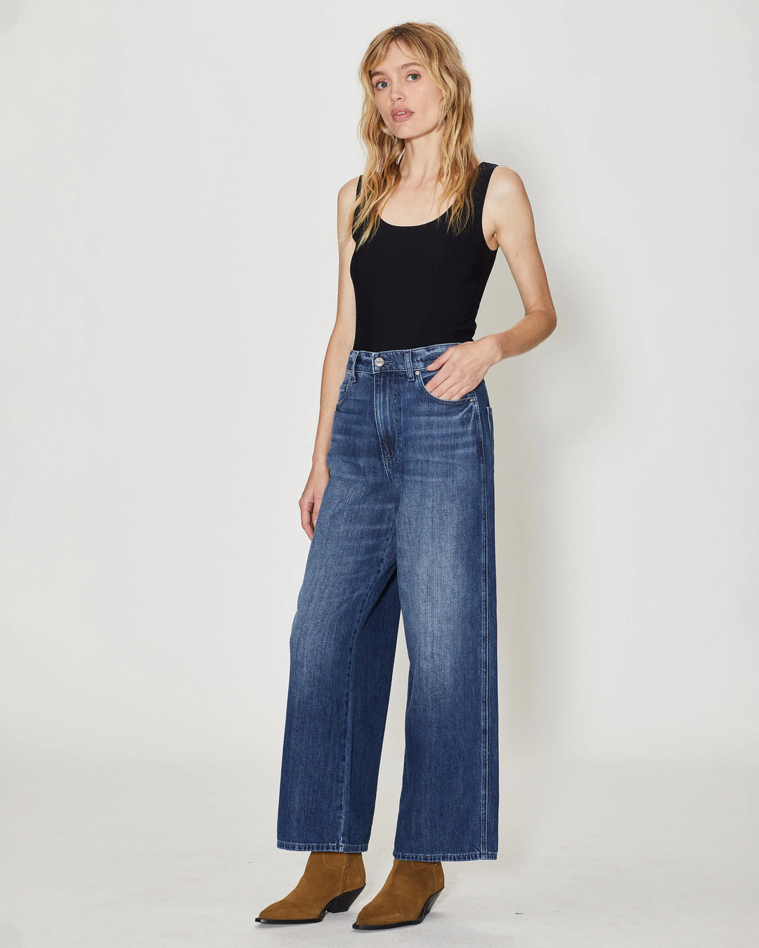 Le Jean - Juliette Wide Leg Ankle in Sierra Sky