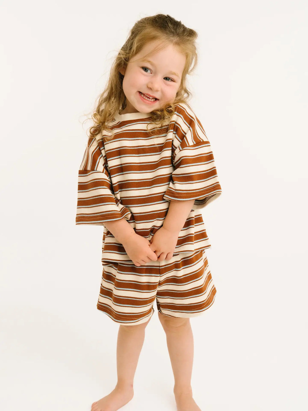 Little One Shop – Toffee Striped Slouchy Set