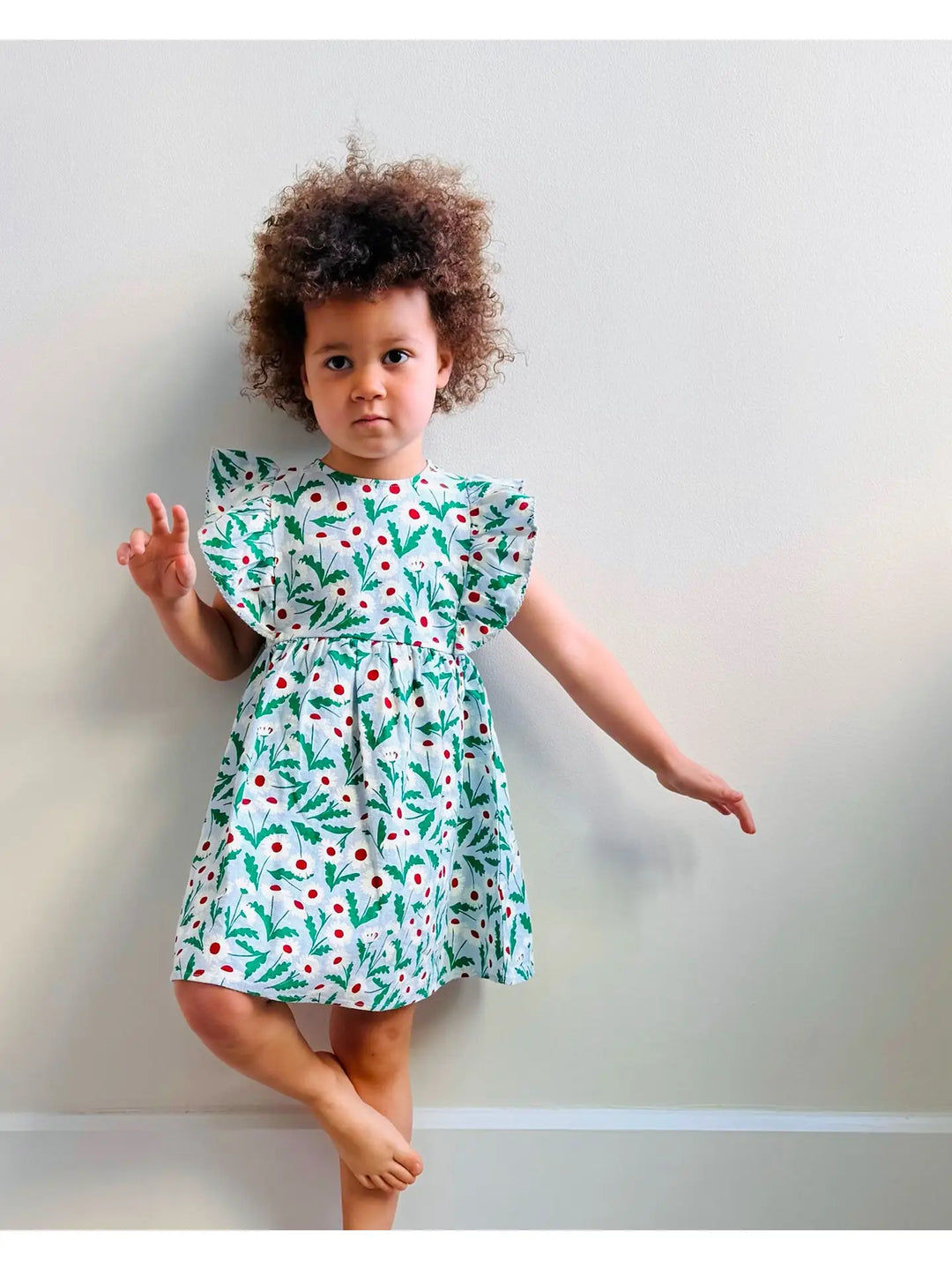 Lewis – Ruffle Dress in Daisy Horizon