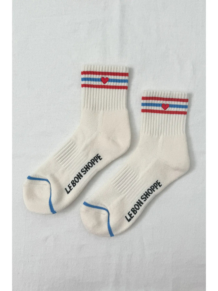 Le Bon Shoppe - Heart Embroidered Girlfriend Socks