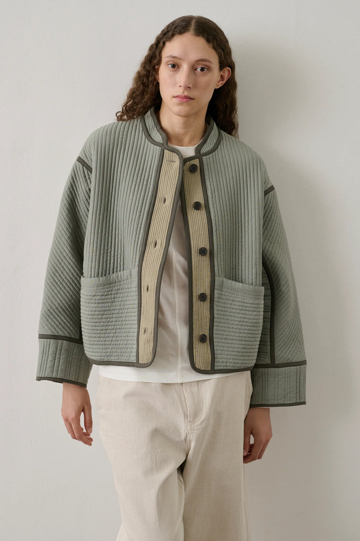 Soeur – Patchouli Jacket in Pastel Green/Beige