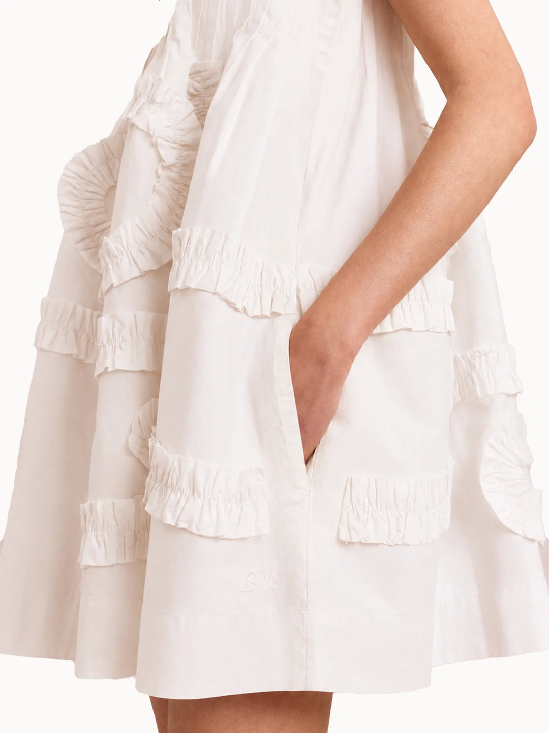 Damson Madder – Stella Mini Dress in White