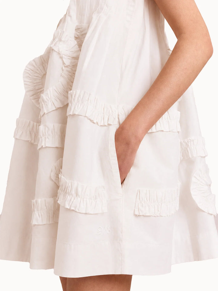Damson Madder – Stella Mini Dress in White