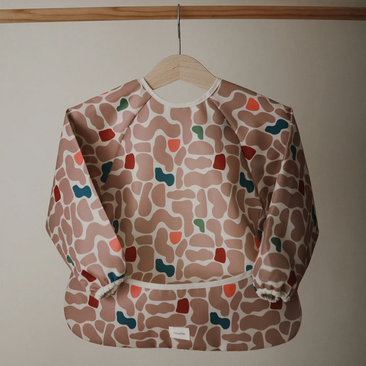 Mushie - Long Sleeve Bib in Abstract Blob