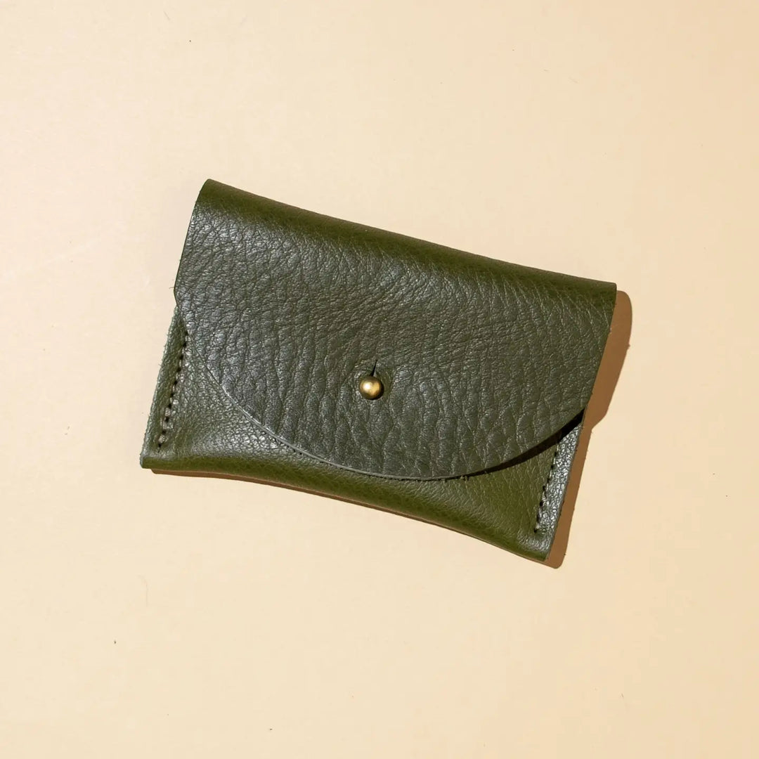 Primecut – Card Holder in Olive Leather
