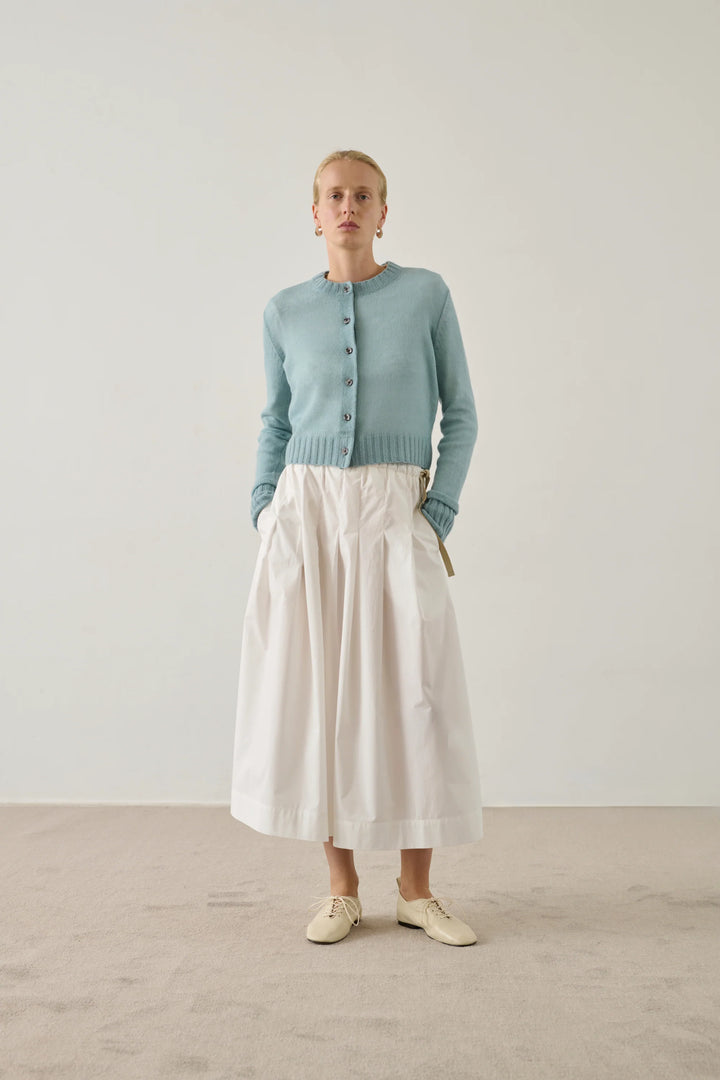 Soeur – Griffith Sheer Merino Wool Cardigan in Celadon Blue