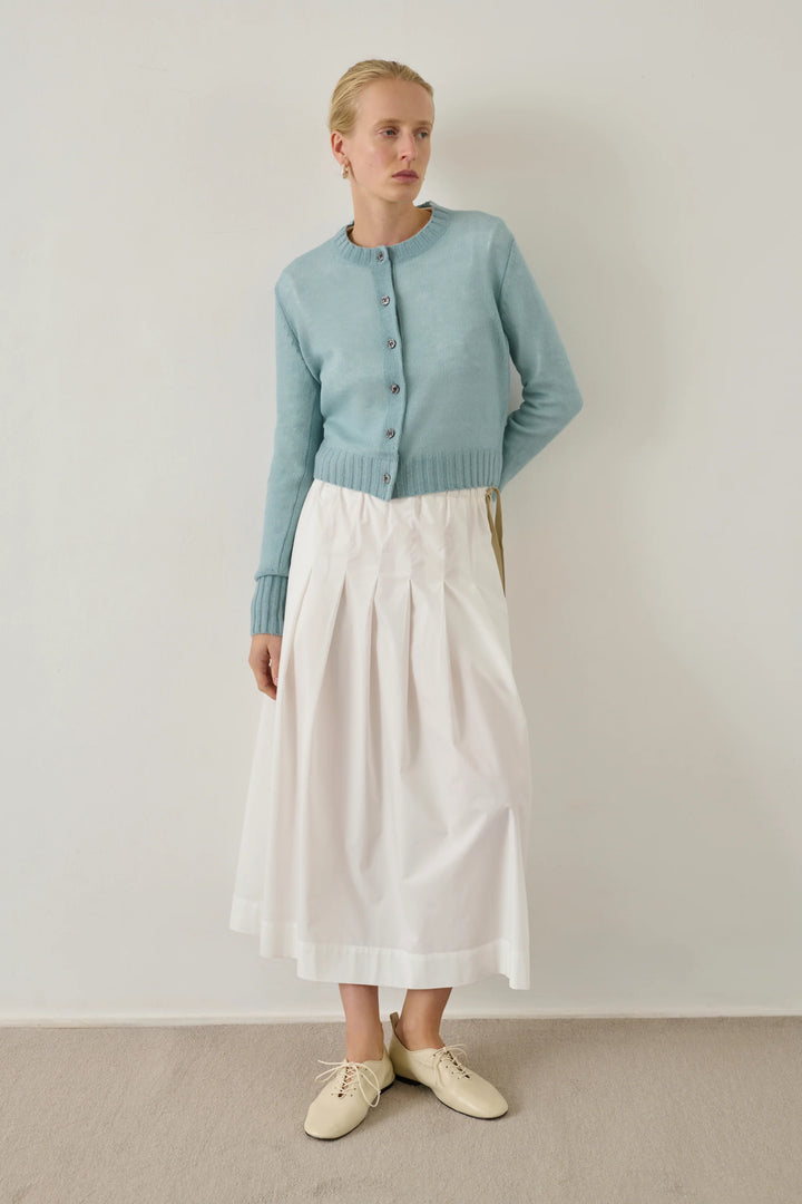 Soeur – Griffith Sheer Merino Wool Cardigan in Celadon Blue