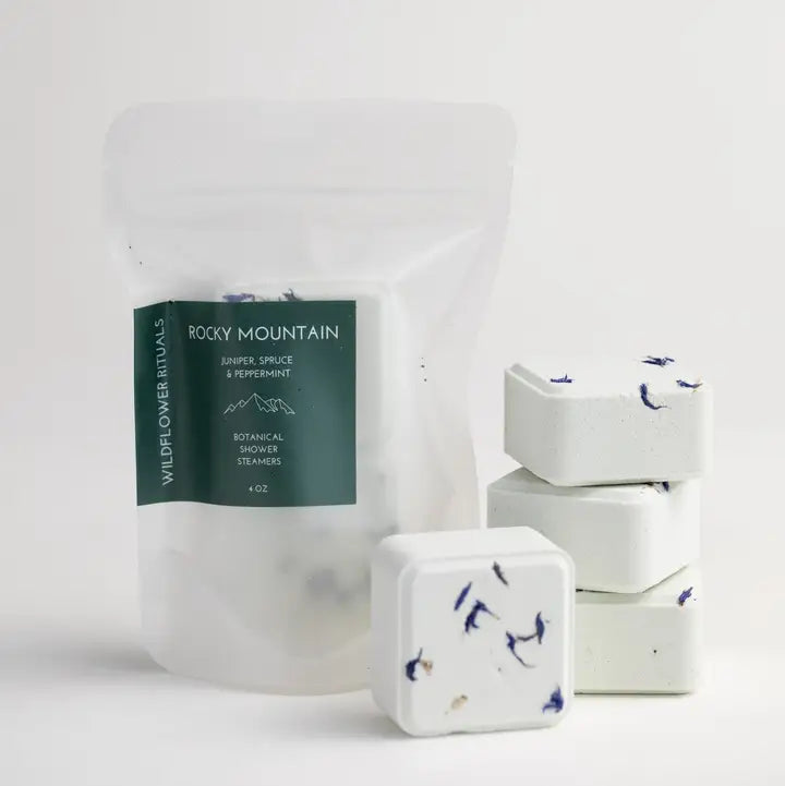 Wildflower Rituals - Botanical Shower Steamers in Juniper Spruce Peppermint