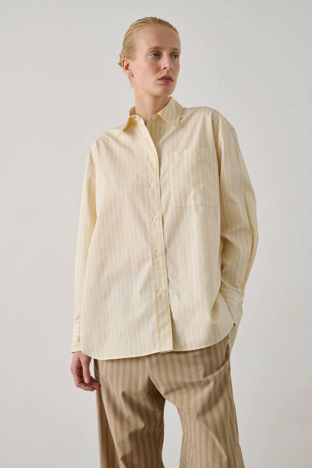 Soeur – Carlotta Shirt in Yellow and White Stripe
