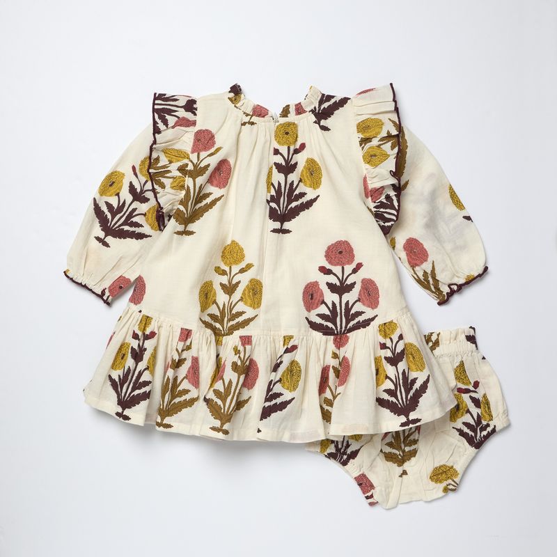 Pink Chicken – Harper Dress Set in Harvest Dandelion