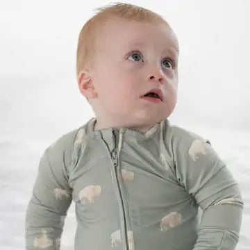 Nomad Baby- Bison Zipper Onsie