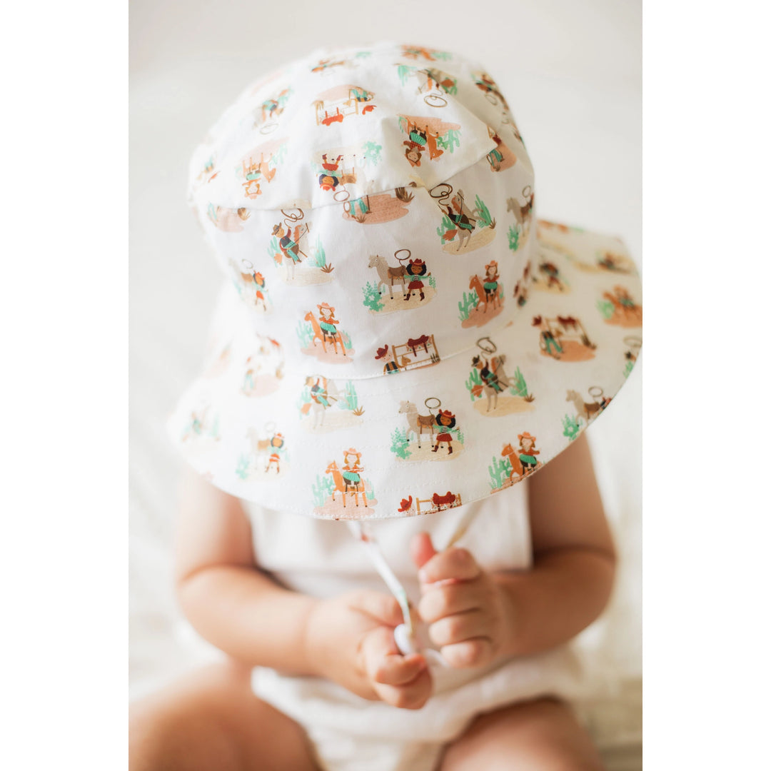 Huggalugs – Cowpoke Western Baby & Toddler Bucket Hat Upf 50+