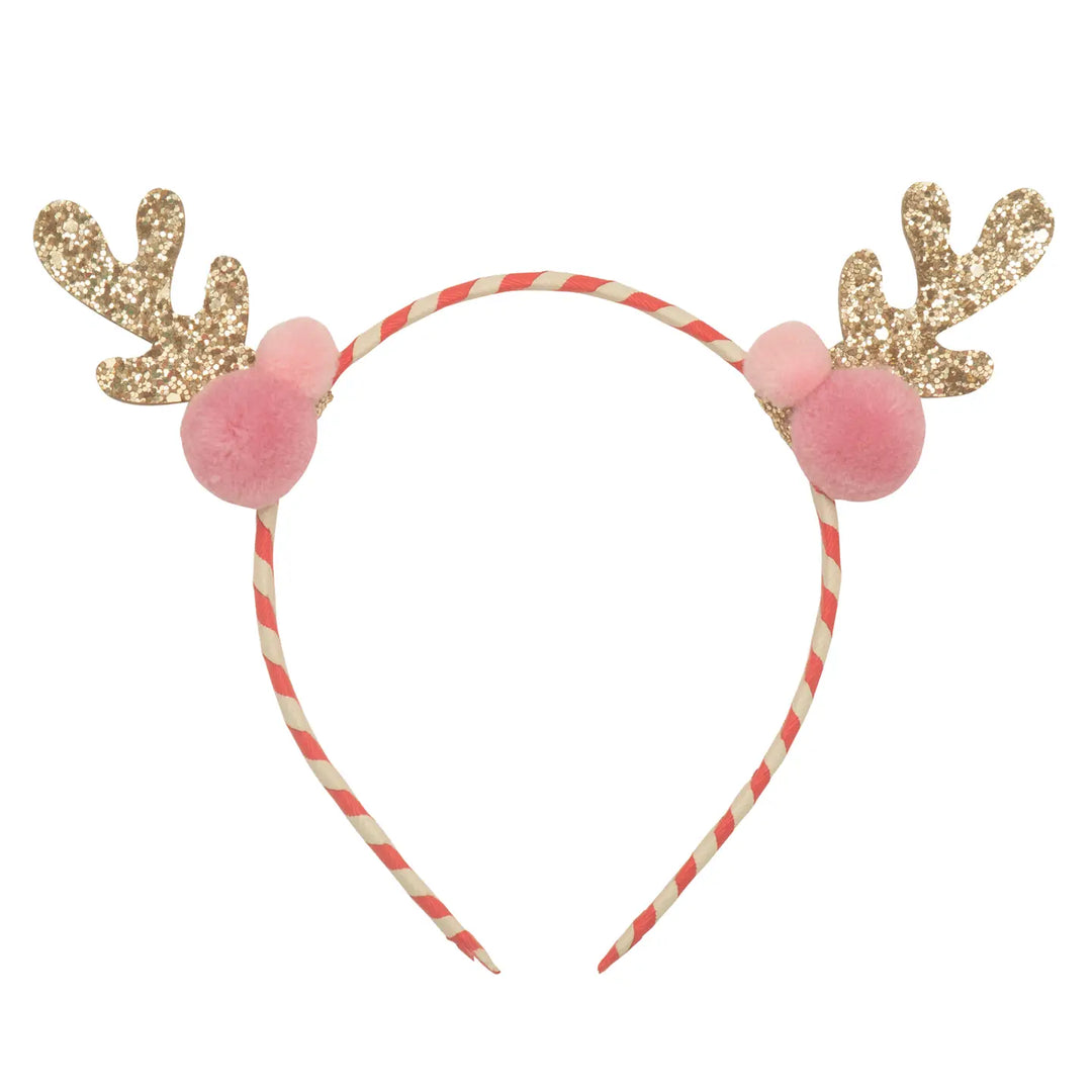 Rockahula Kids – Stripy Pom Pom Reindeer Headband