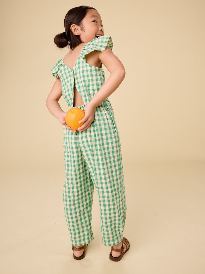Tea Collection – Flutter Strap Jumpsuit in Garden Party Check