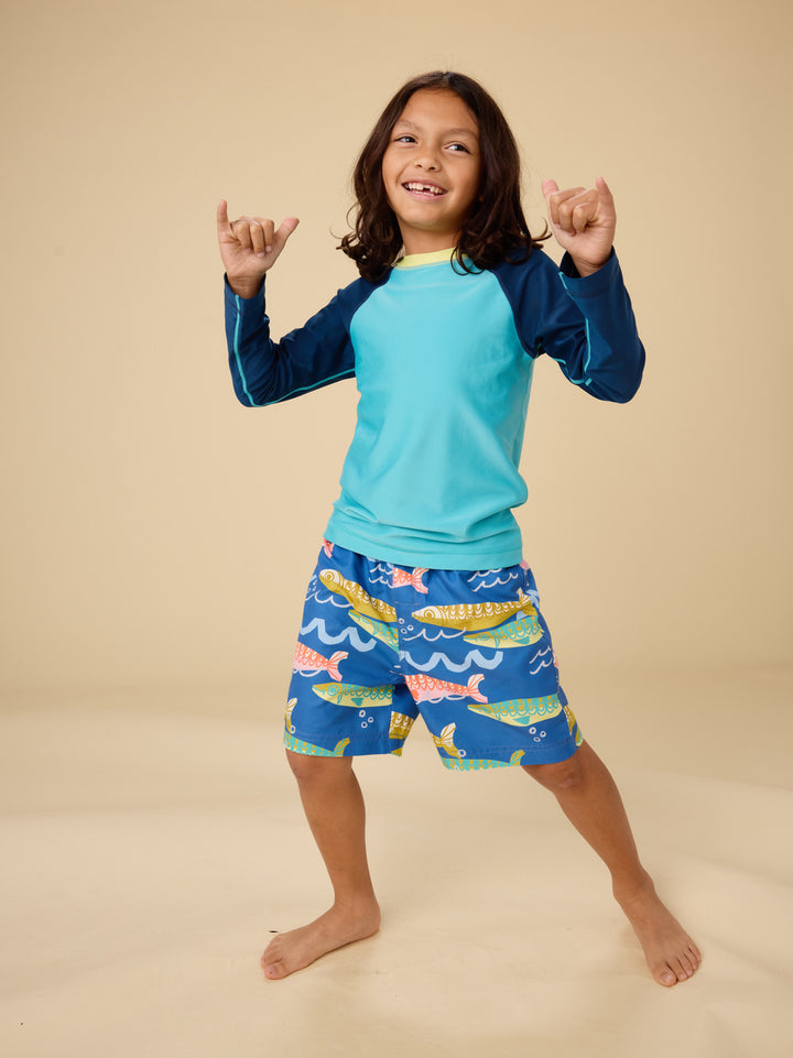 Tea Collection – Swim Trunks in Sardinas del Mar